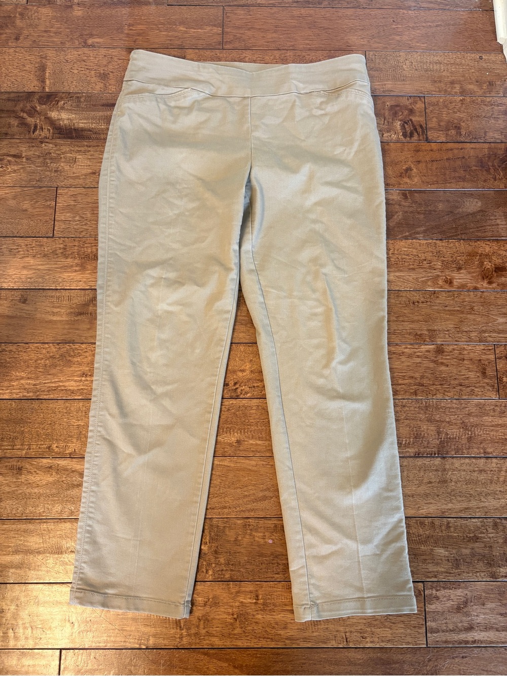 Croft and Barrow Tan Khaki Dress Pants Stretch Pull-On Pants